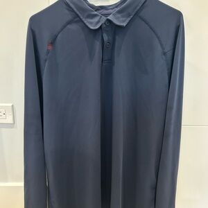 RHONE Dark Blue Long Sleeve Polo
